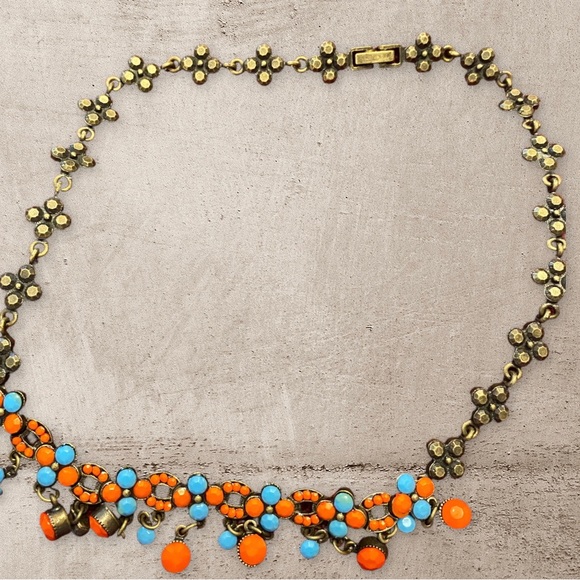 Dainty Choker Necklace Turquoise Coral - Picture 5 of 5